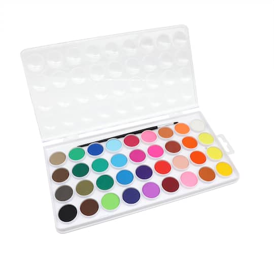Artists Loft; 36 Color Watercolor Cake Set by Artist's Loft™ Necessities™; Category:Watercolor Pan Sets; Image:1